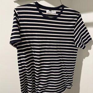 Topman Blue and White Short Sleeve Tee